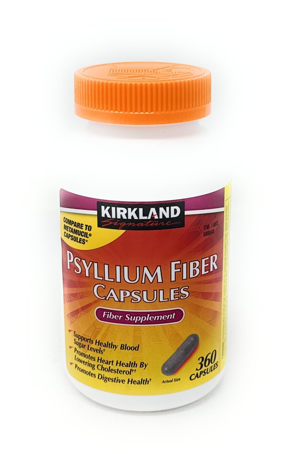 Fiber Capsules Kirkland Therapy for Regularity/Fiber Supplement, - Product Imagery