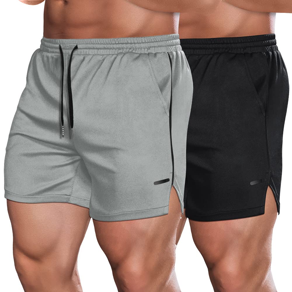 COOFANDY Men's 2 Pack Gym Workout Shorts Athletic 5 Inch Running Shorts – product photo (Shorts)