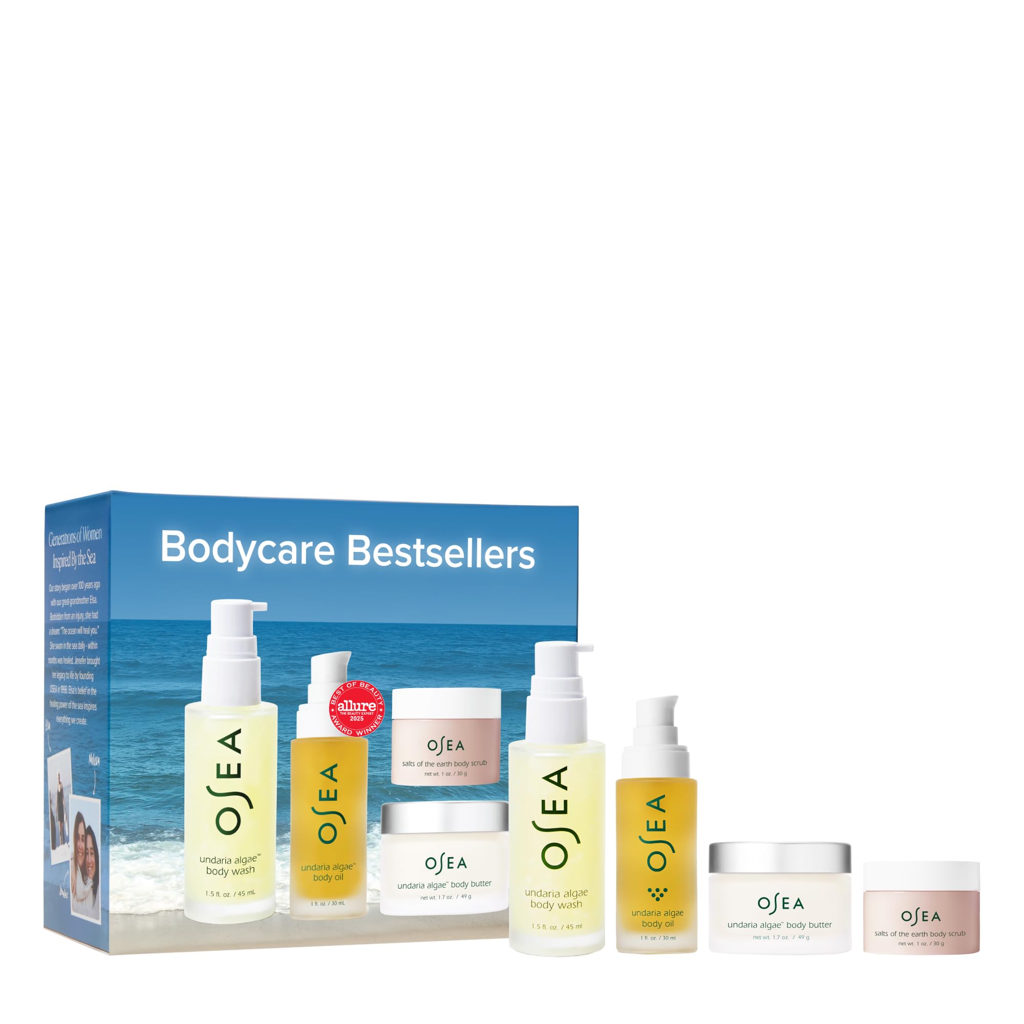 OSEA Bodycare Bestsellers, 4-Piece Travel-friendly Set, Intense - Product Imagery