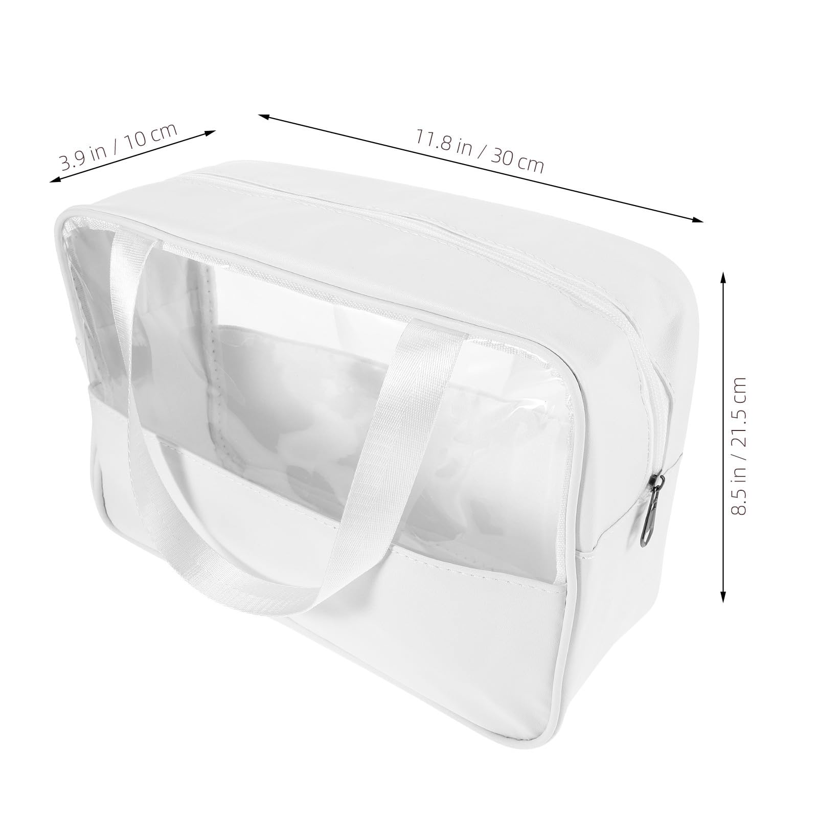 Zerodeko large splashproof cosmetic case with handle, waterproof makeup and toiletry organizer bag for travel and school storage.