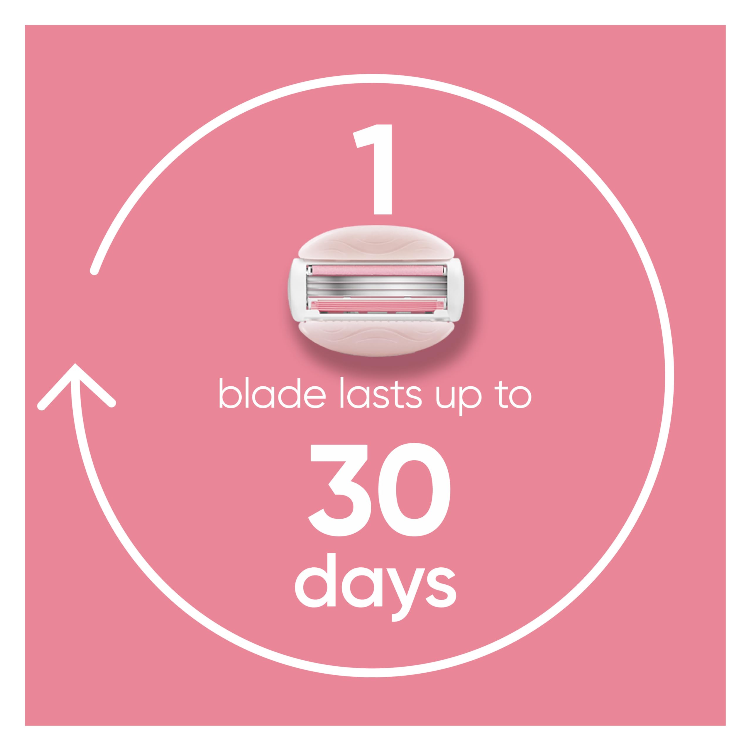 Gillette Venus ComfortGlide White Tea women's manual shaving razor with 1 handle and 4 blade refills, designed for smooth shaving.