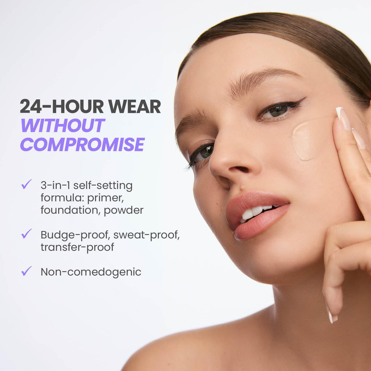 Wonderskin Foundation Serum - Niacinamide + Copper Tri-Peptide, Waterproof – alternate angle