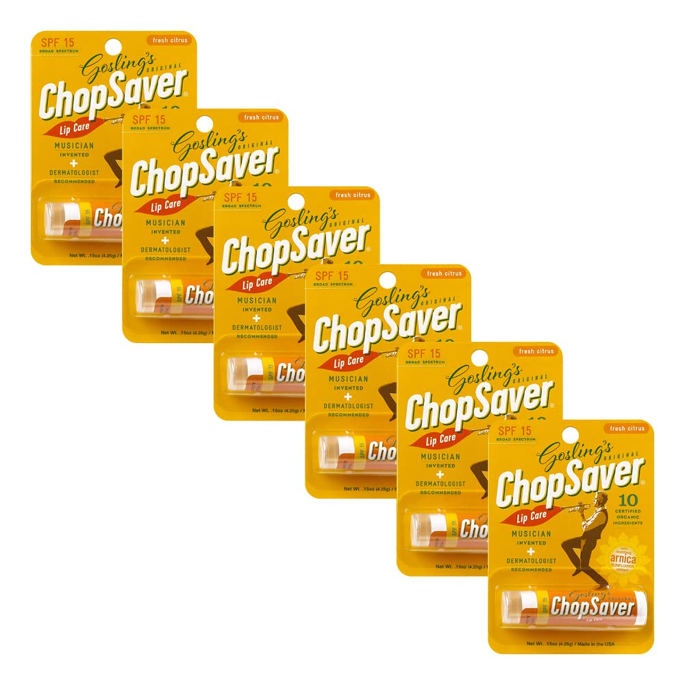 Goslings Original ChopSaver SPF 15 Lip Care, All Natural Lip Balm with SPF, Chapstick for Musicians and More, Effective 