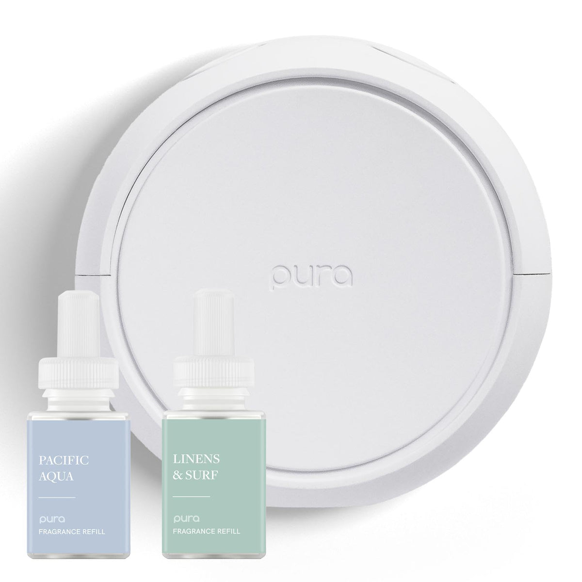 Pura 4 Smart Home Device Starter Set Pacific Aqua and Linens - Pura Official Imagery - 3