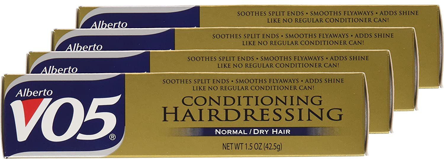 Alberto VO5 Conditioning Hairdressing - Normal to Dry Hair - Hair Conditioner Smooths Frizz and Enhances Color Vibrancy - 1.5 oz - Pack of 4