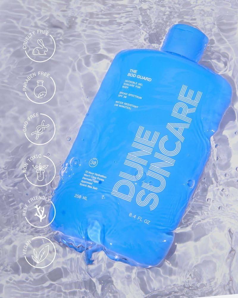 DUNE Bod Guard SPF 30 Body Sunscreen Invisible Gel 8.4 oz