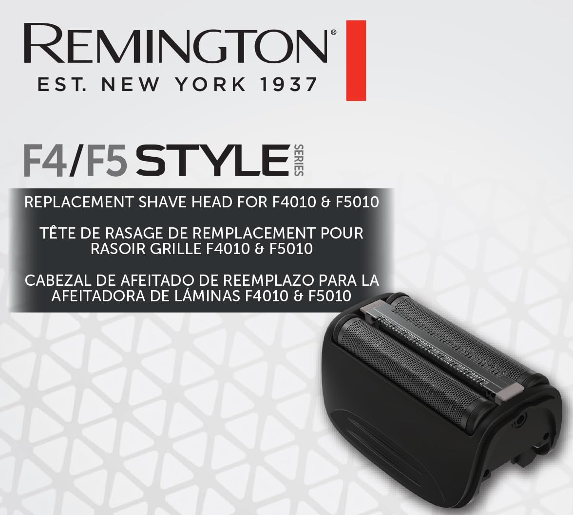 Remington F4 F5 foil shaver replacement head for men electric shaver, showing stainless steel foil and ergonomic design
