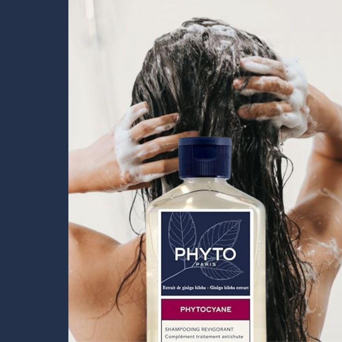 PHYTO PHYTOCYANE Women Invigorating Shampoo, Fortifying Densifying Treatment Shampoo, 8.45 fl.oz..