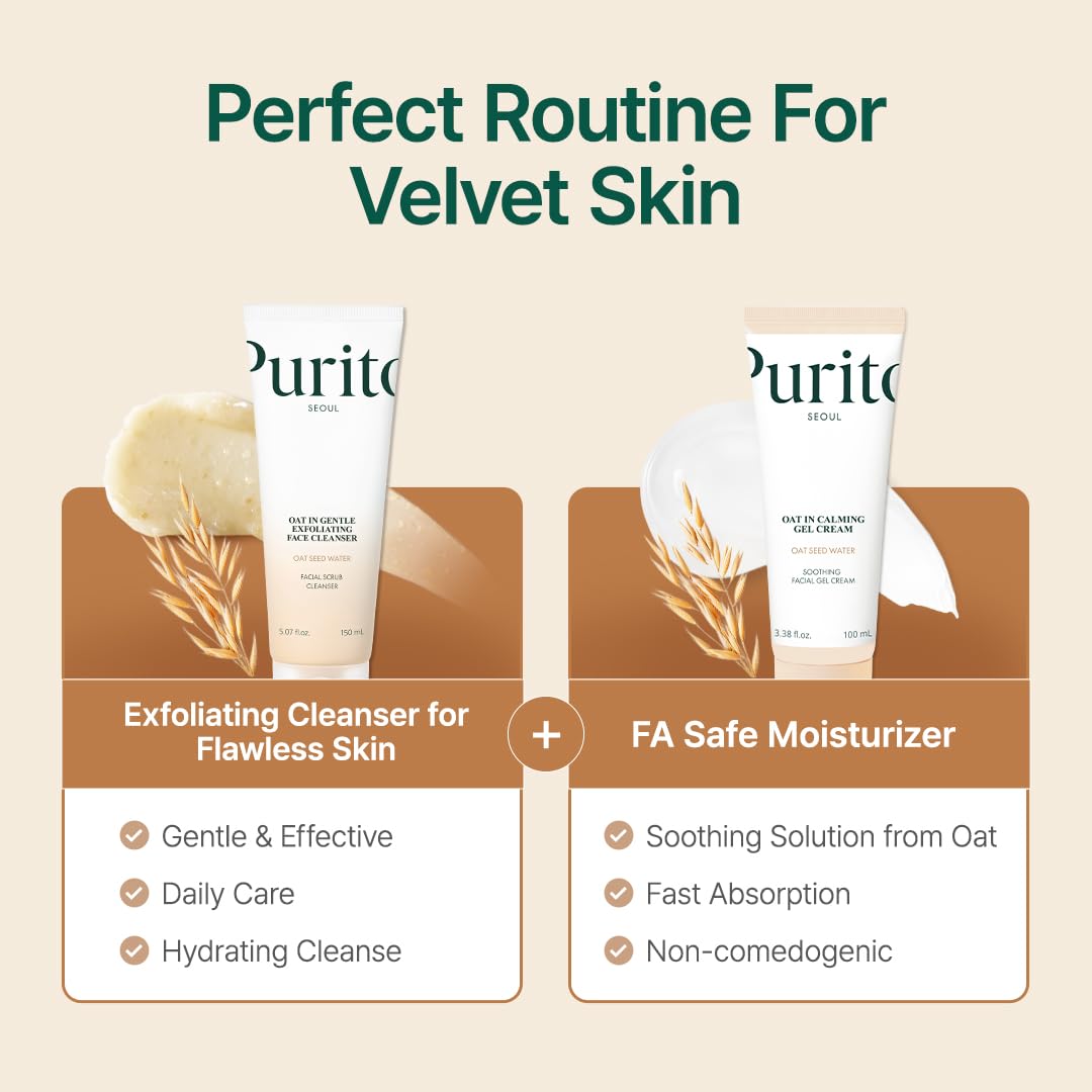 PURITO Oat Velvet Duo Set for Sensitive Skin, 8.45 fl.oz – close-up detail