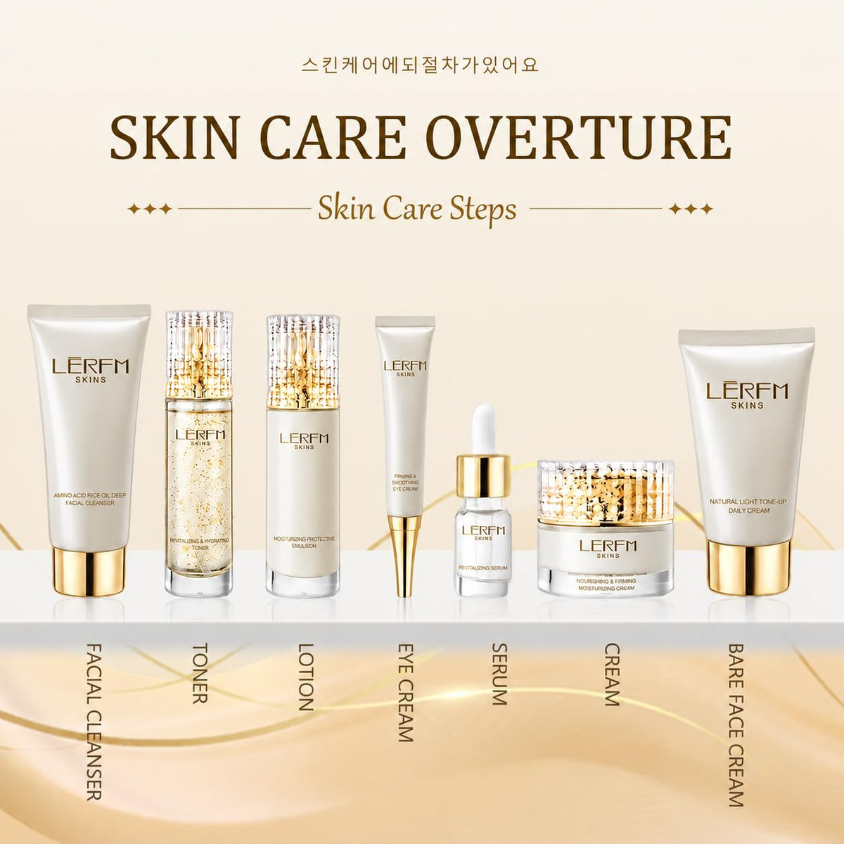 BEAUTYTURESS Anti Aging Skin Care Set - 10pcs - Face Skincare Kit with Collagen - Hydrating & Firming Skin, Include Tone
