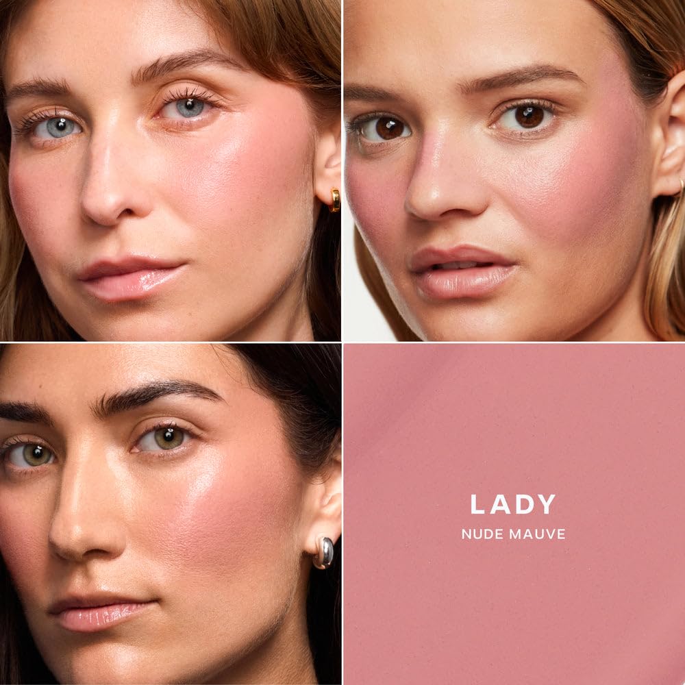Saie Blush & Glow Gift Set - Dew Blush in Lady & Glowy Super Gel Liquid Highlighter & Makeup Primer in Warmglow - Skinca