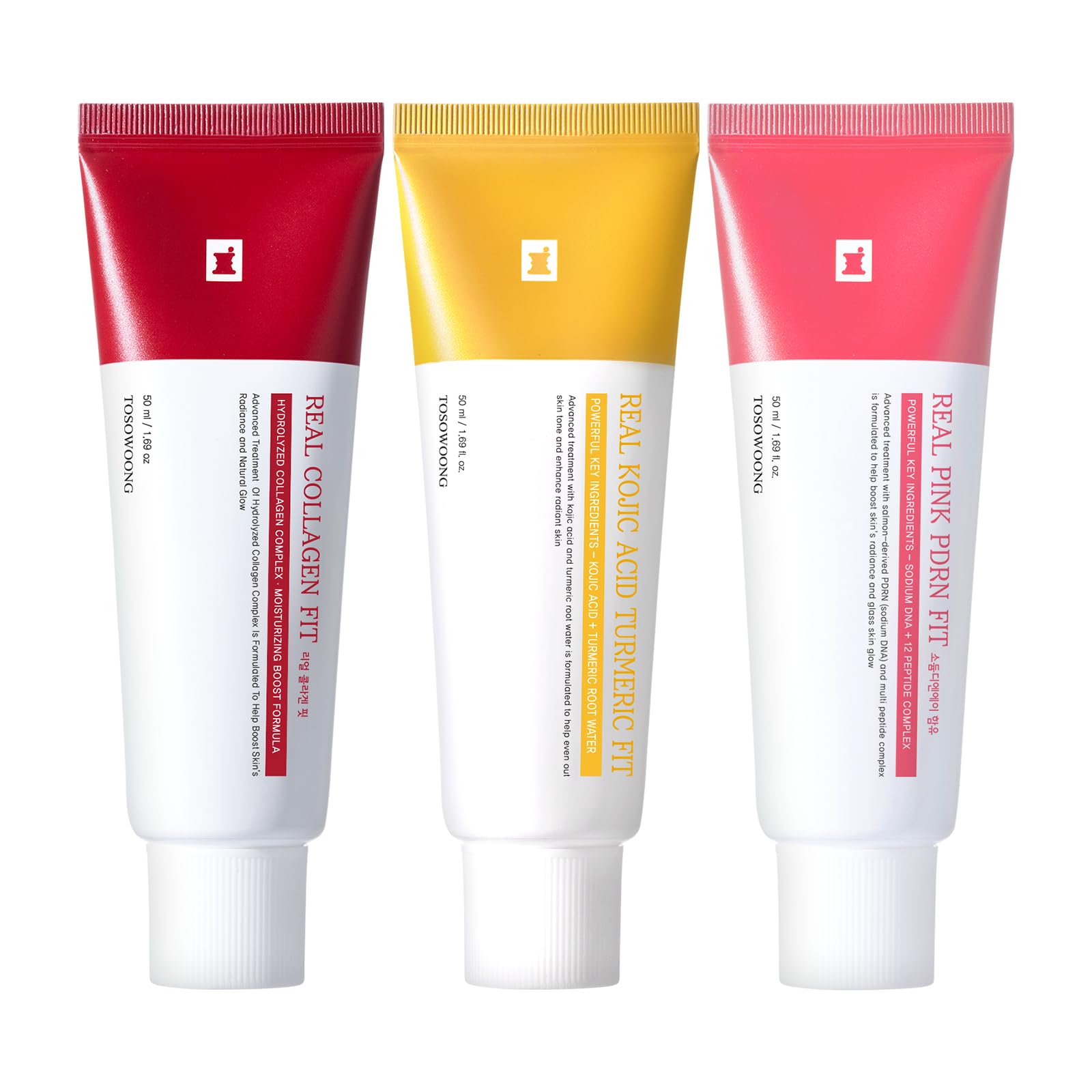 TOSOWOONG K-Beauty Viral Glass Skin Mask Trio - Real Collagen - Product Imagery