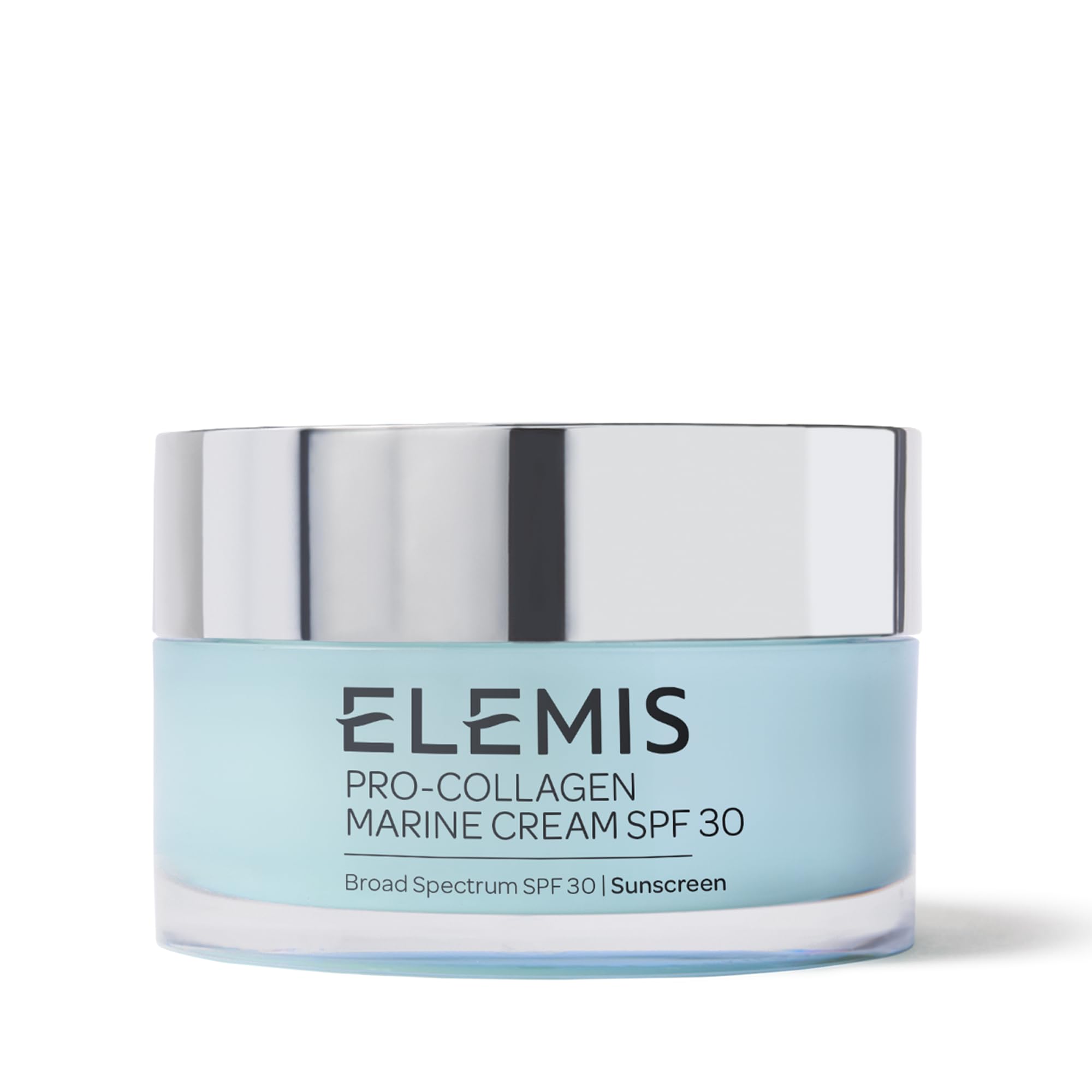 ELEMIS Pro-Collagen Marine Cream SPF 30 anti-wrinkle moisturizer in 50 ml jar, hydrating and protecting skin with SPF.
