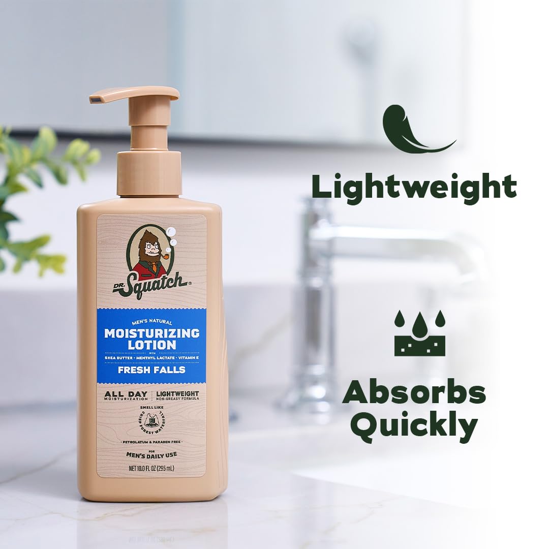 Dr. Squatch Natural Hand and Body Lotion for Men (10 fl oz, 2-Pack) – close-up detail