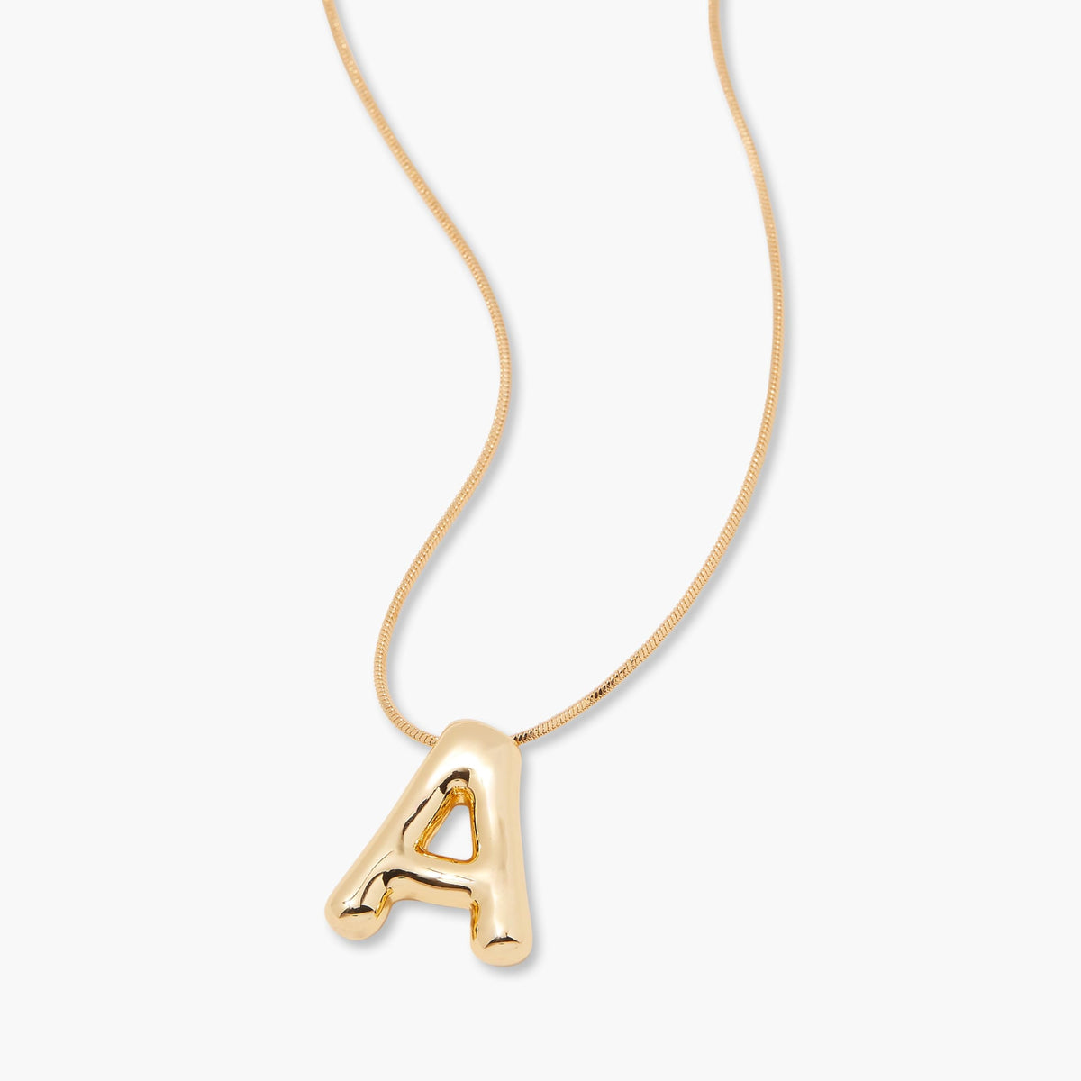 Brook & York Pippa Bubble Initial Pendant - Hypoallergenic 14K Gold-Plated Brass - Initial Jewelry - Women's Necklaces -