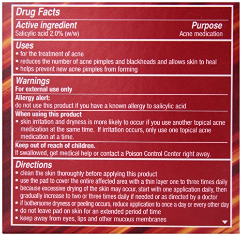 Stridex Maximum Acne Pads, Alcohol Free Salicylic Acid Pads for - Product Imagery