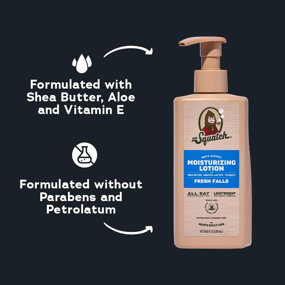 Dr. Squatch Natural Hand and Body Lotion for Men (10 fl oz, 2-Pack) – full view