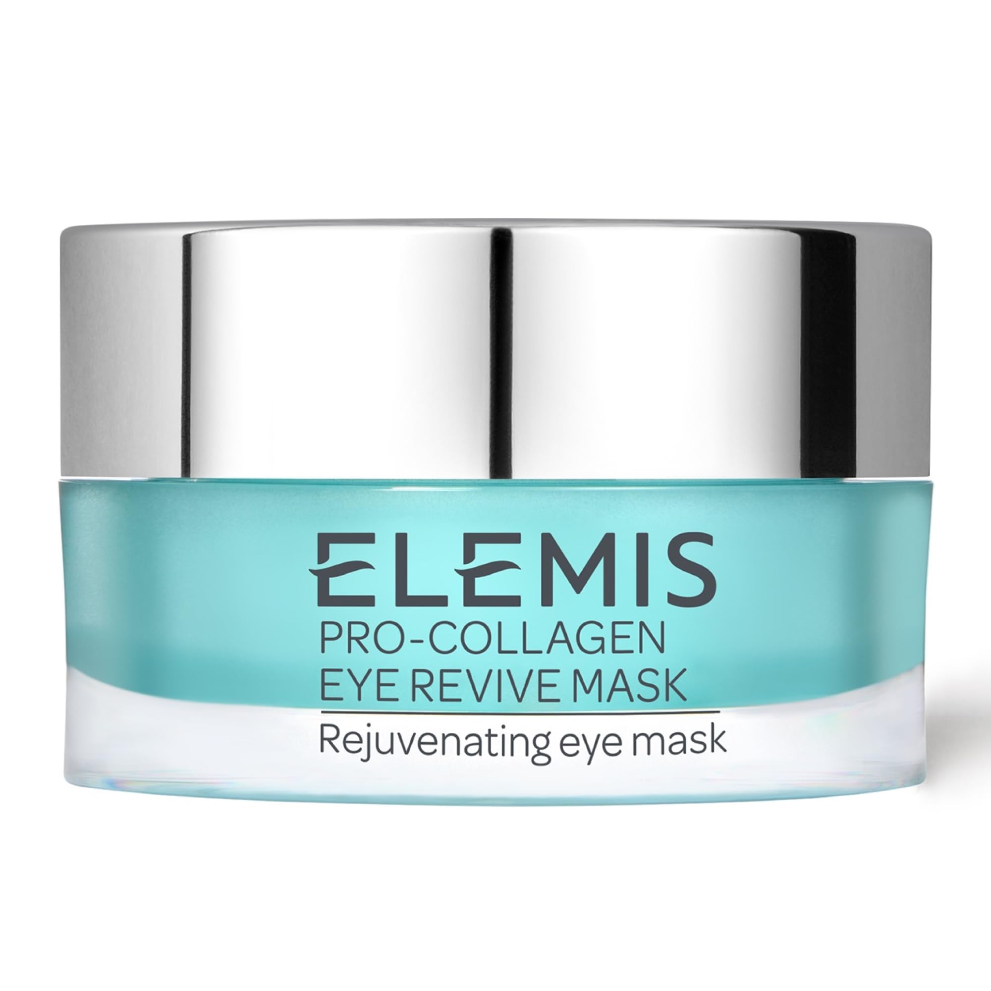 ELEMIS Pro-Collagen Eye Revive Mask in 15ml jar, featuring a smooth, hydrating gel formula for rejuvenated, plumped under-eye skin.