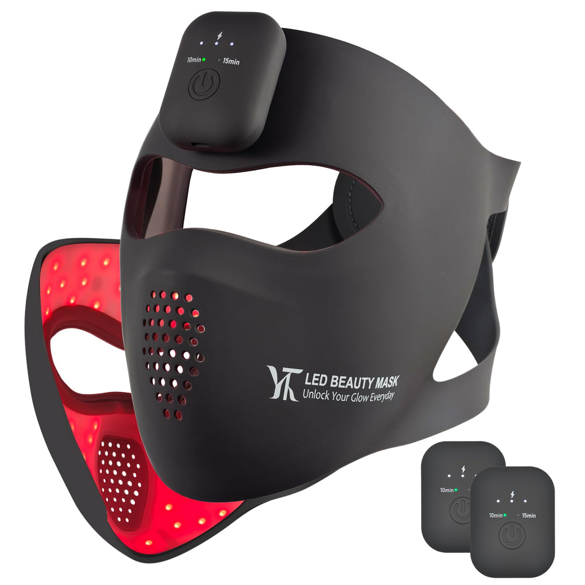 YKeluxon Red Light for Face, Red & Near-Infrared Soft Lightweight Mask
