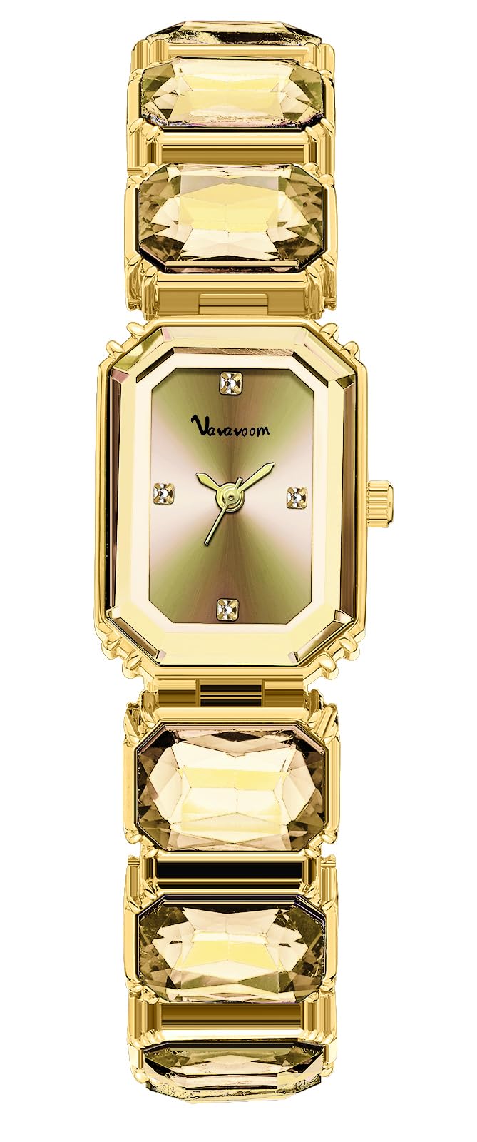 Gosasa Luxury Women’s Crystal Bracelet Watch Elegant Rectangular Minimalist Dial Diamond Bangle Band Waterproof Fashion 