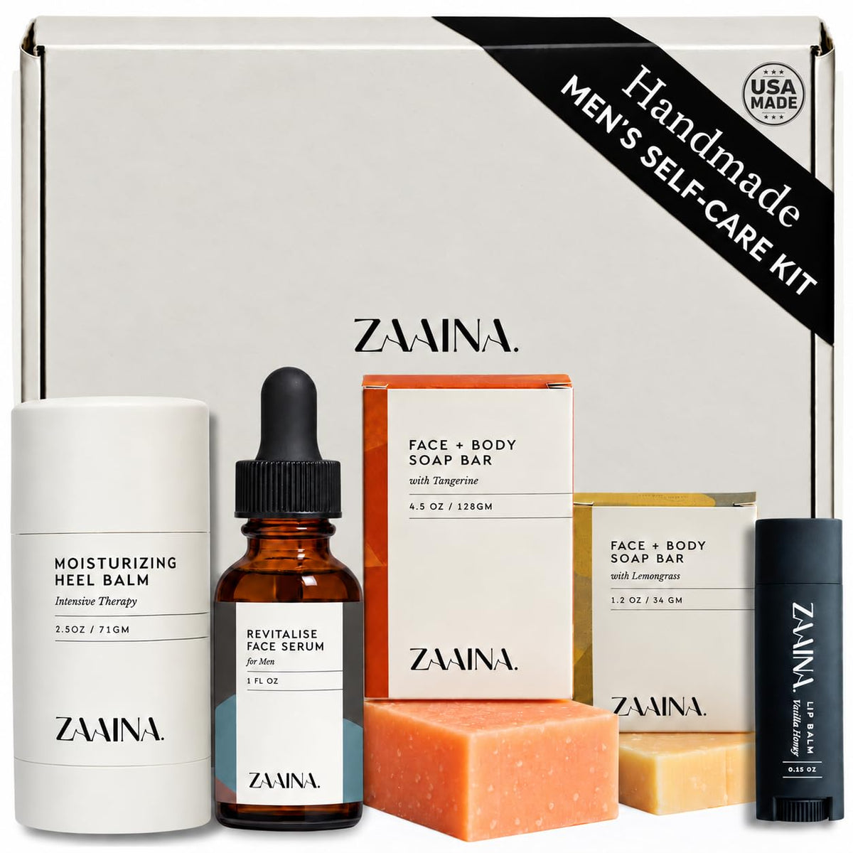 ZAAINA Men's Self Care Gift Box | Relaxation Grooming Gift Set – product photo (Sets &amp; Kits)