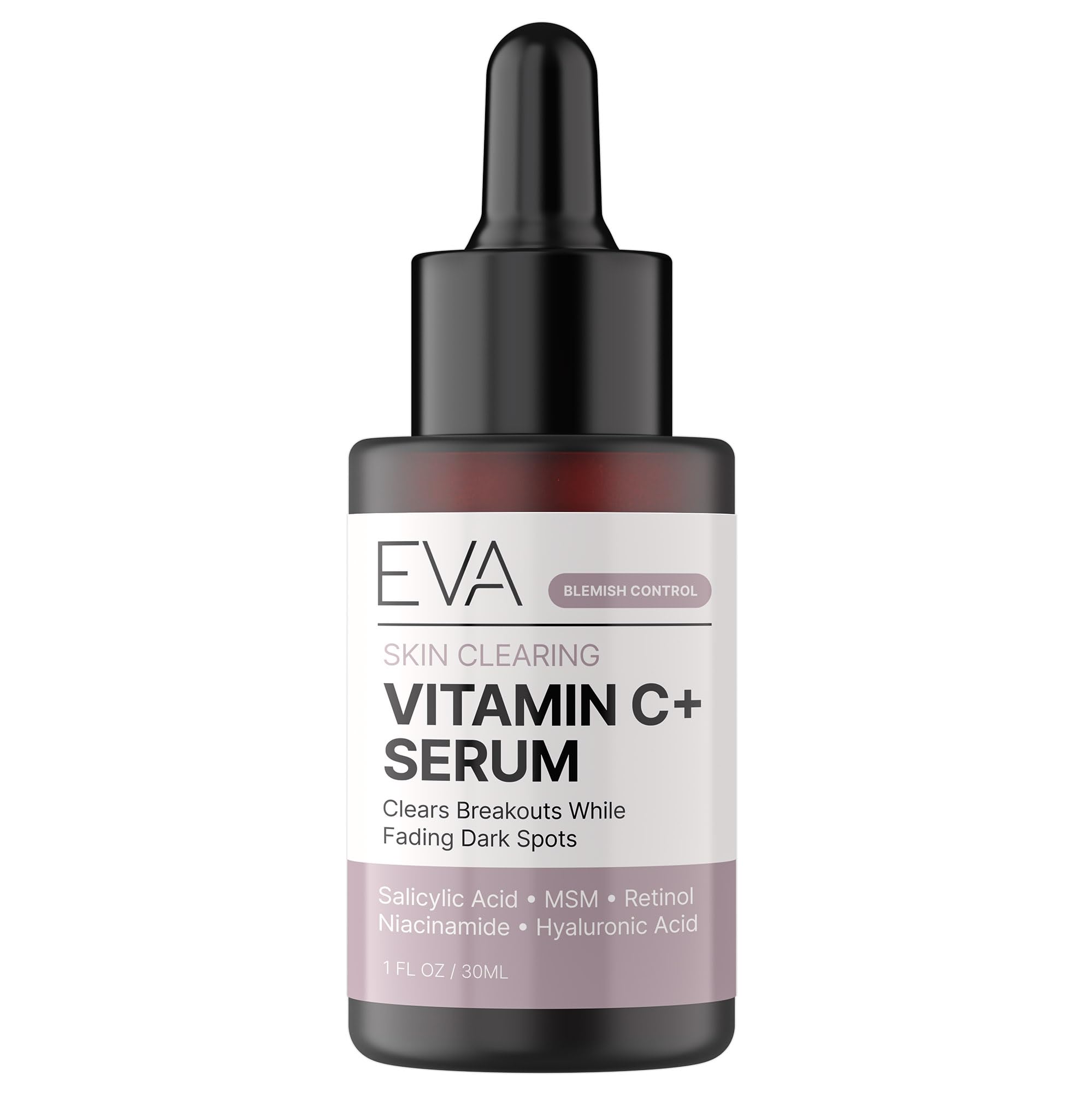 Eva Naturals Skin Clearing Vitamin C Serum, Retinol & Salicylic, - Product Imagery