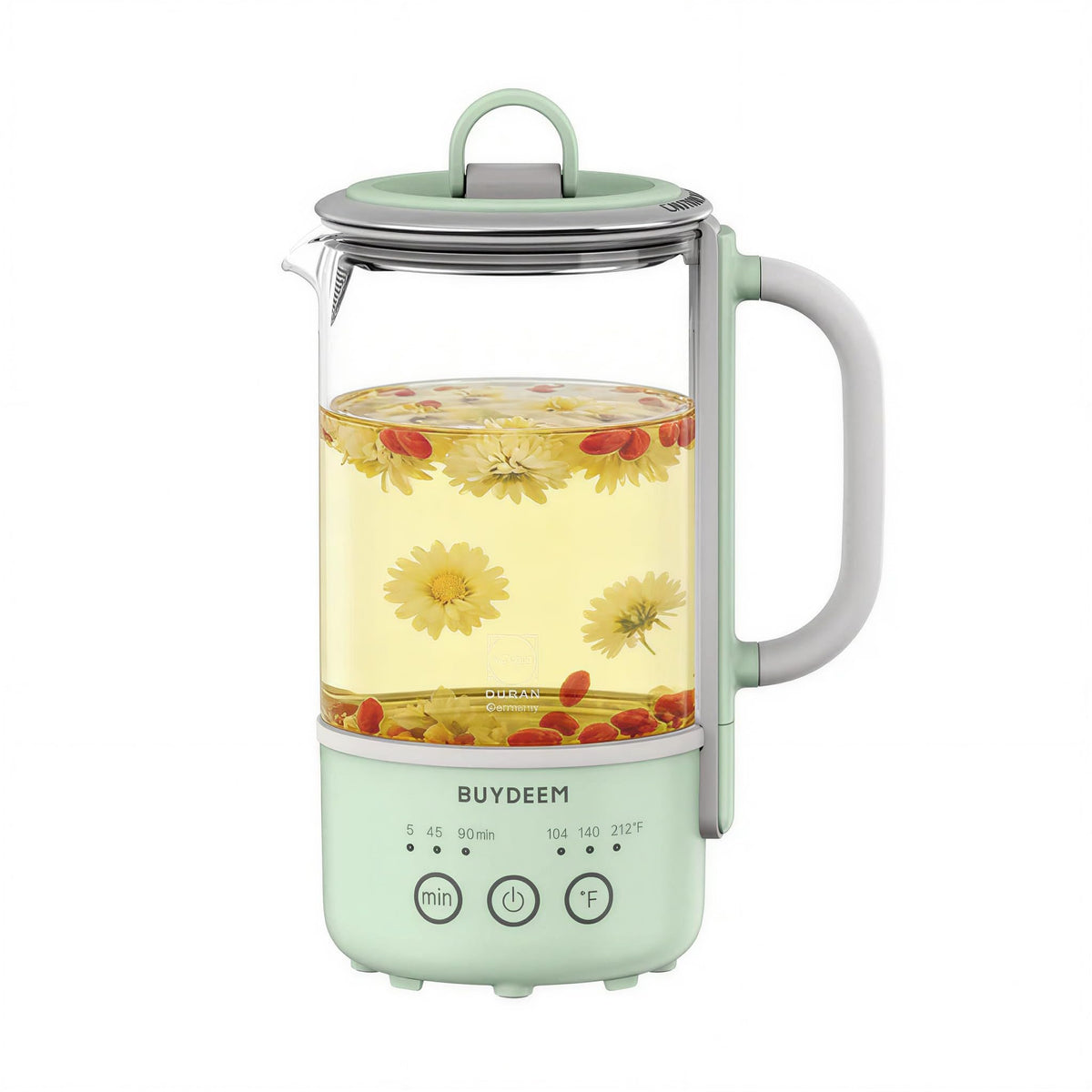 BUYDEEM K313 Travel Electric Kettle, Mini Healthy-Care Beverage Kettle, Tea Maker with Heat Resistant DURAN® Glass & Dur