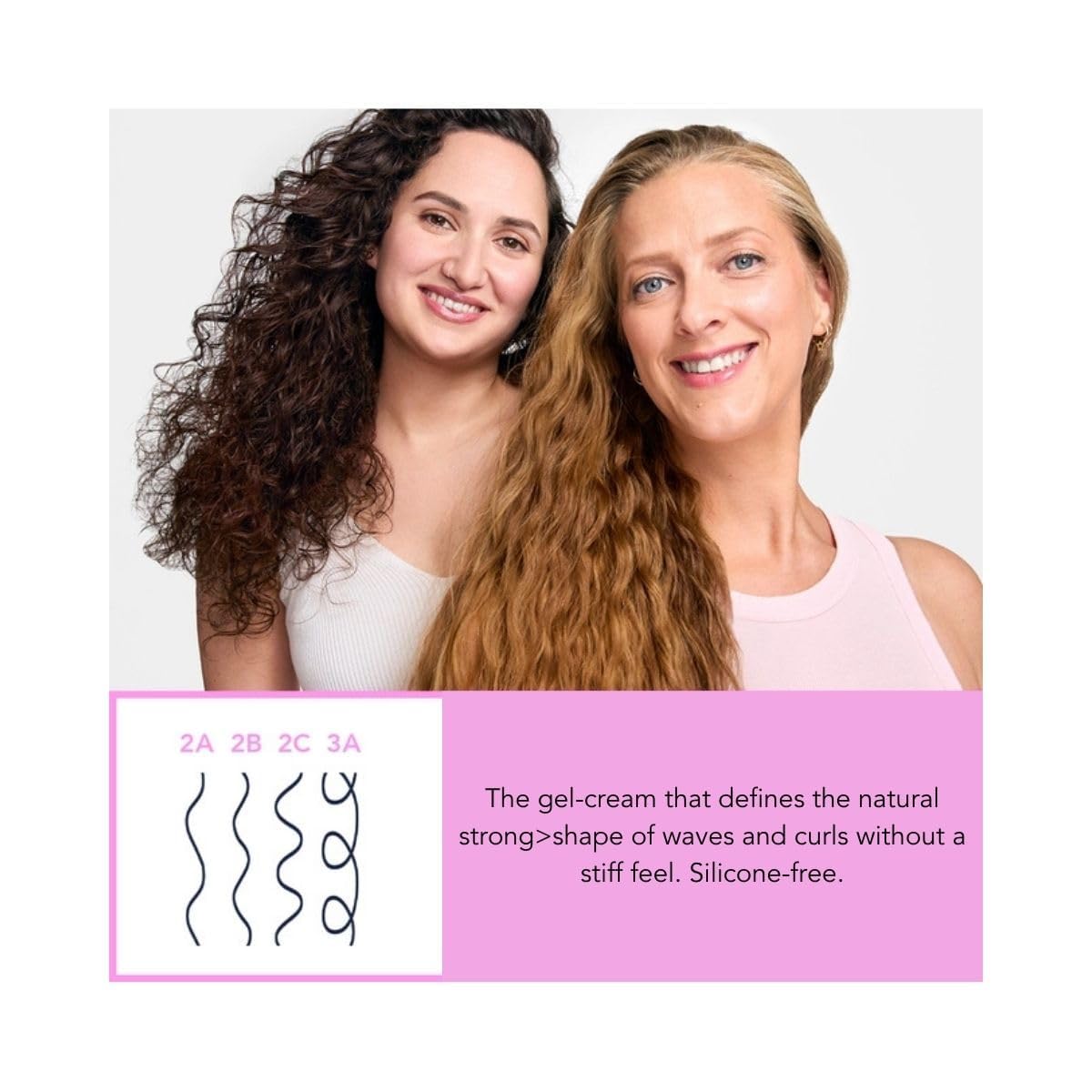 PHYTO Curls Definition Gel-Cream for wavy and curly hair, silicone-free, anti-frizz hold, natural curl enhancement, made in France.