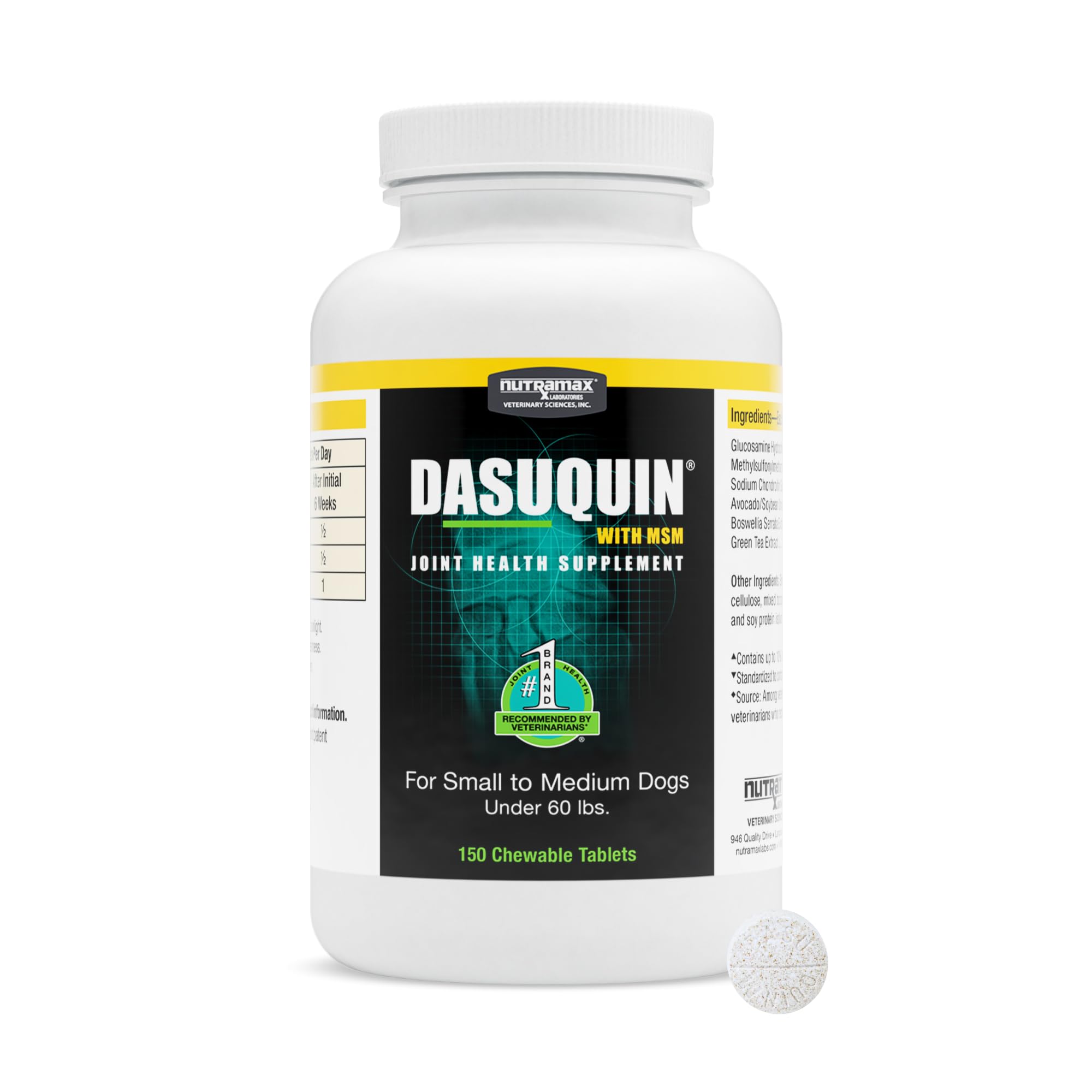 Nutramax Dasuquin MSM Joint Supplement, Small/Med Dogs, Chew - Product Imagery