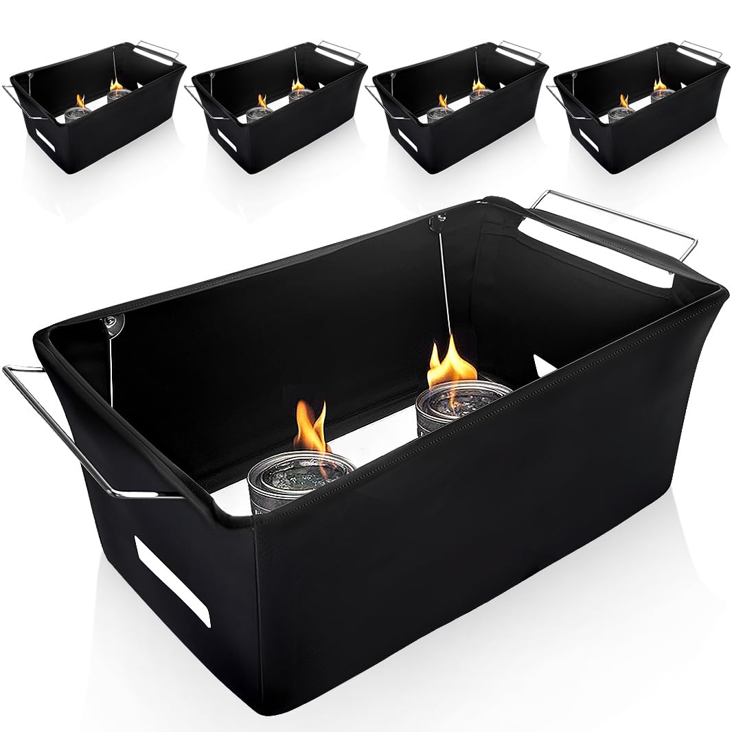 Peurif Chafer Wind Guard 4-Pack, Flame Retardant Fabric Cover for Buffet Food Warmers, Catering Events