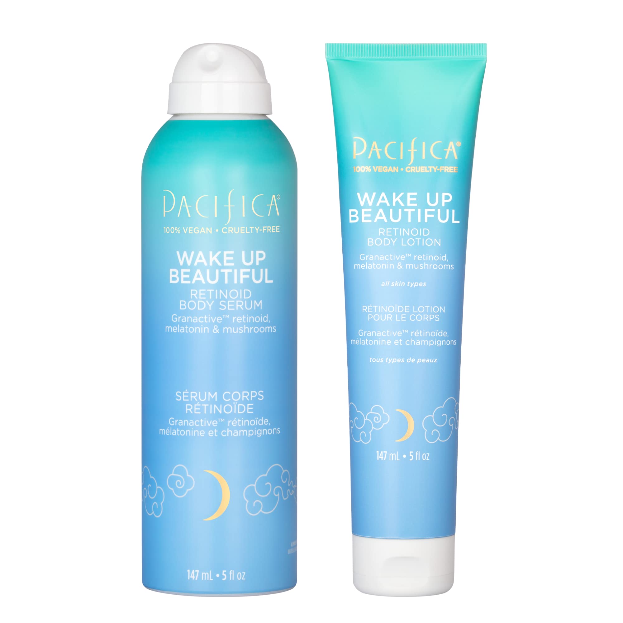 Pacifica Wake Up Beautiful Body Lotion & Serum Set of 2 – - Product Imagery