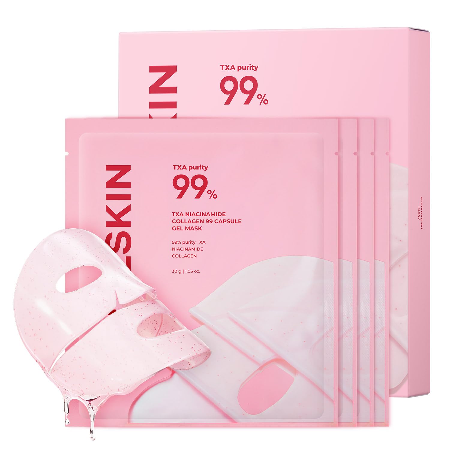 APRILSKIN TXA Pink Capsule Gel Mask 4EA - Product Imagery