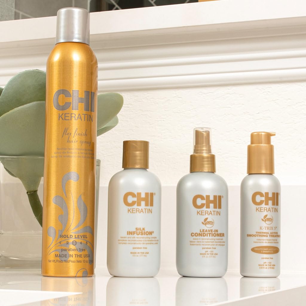 CHI Keratin Leave-in Conditioner, Hydrating Conditioner For Restoring Softness & Preventing Breakage, Great For Daily Use, Sulfate-free, 6 Oz (Pack of 2)