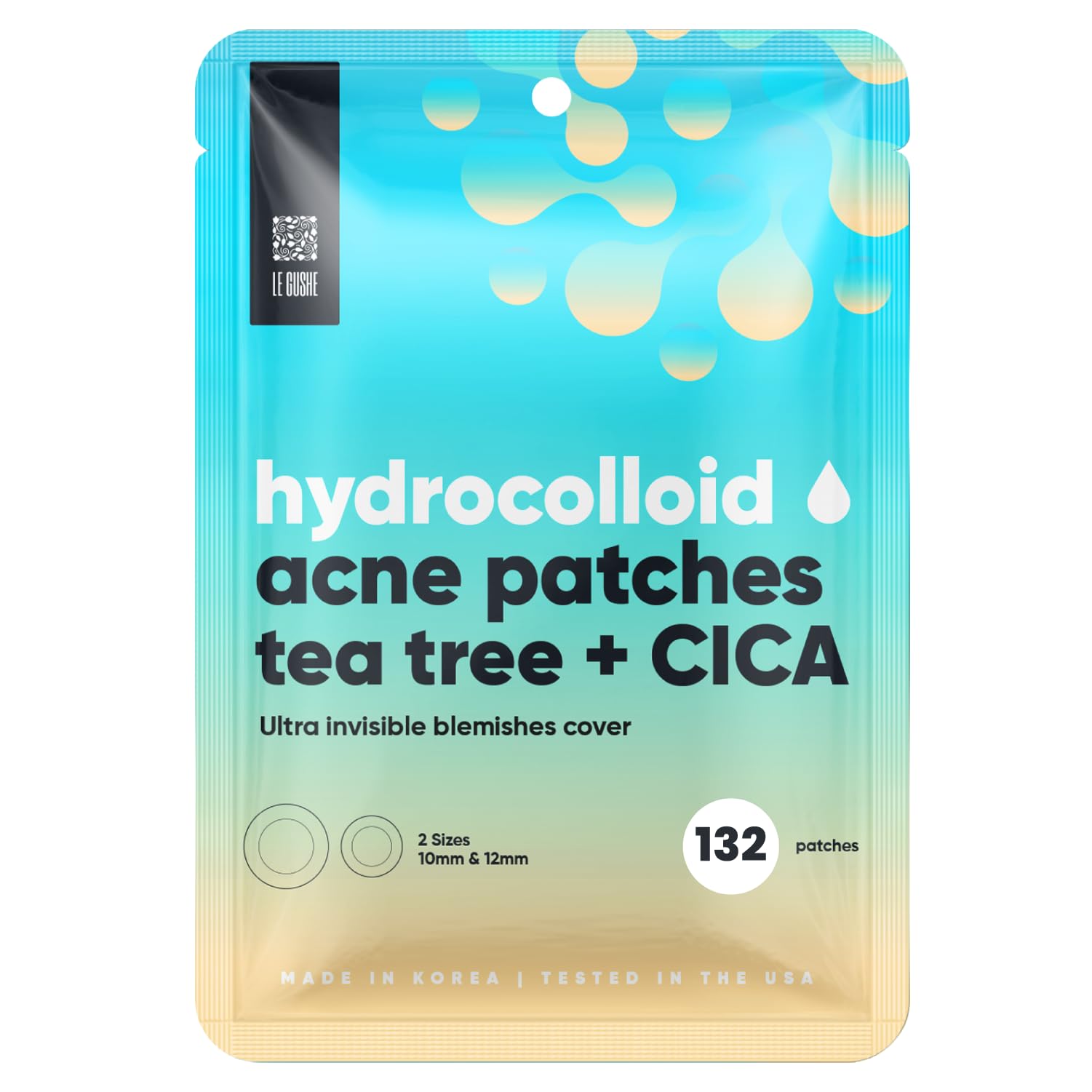 LE GUSHE Korean Pimple Patches for Face (132 Dots) - - Product Imagery