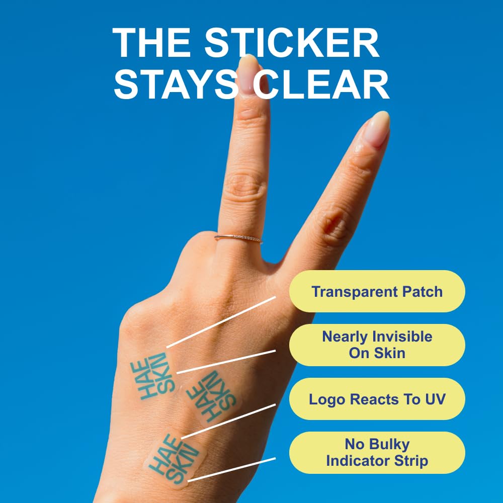 HAESKN Korean Sunscreen Stick SPF 50 Sunblock + SOLCHECK UV Stickers Bundle – packaging and label