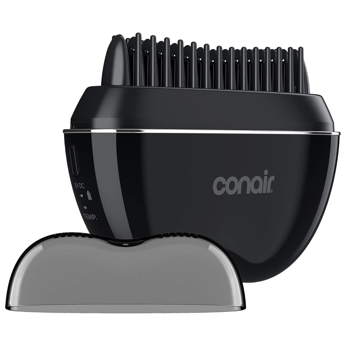 Conair 5-Minute Fix Touch-up Tool Straightening Brush, Rechargeable, Black – Black, Ceramic