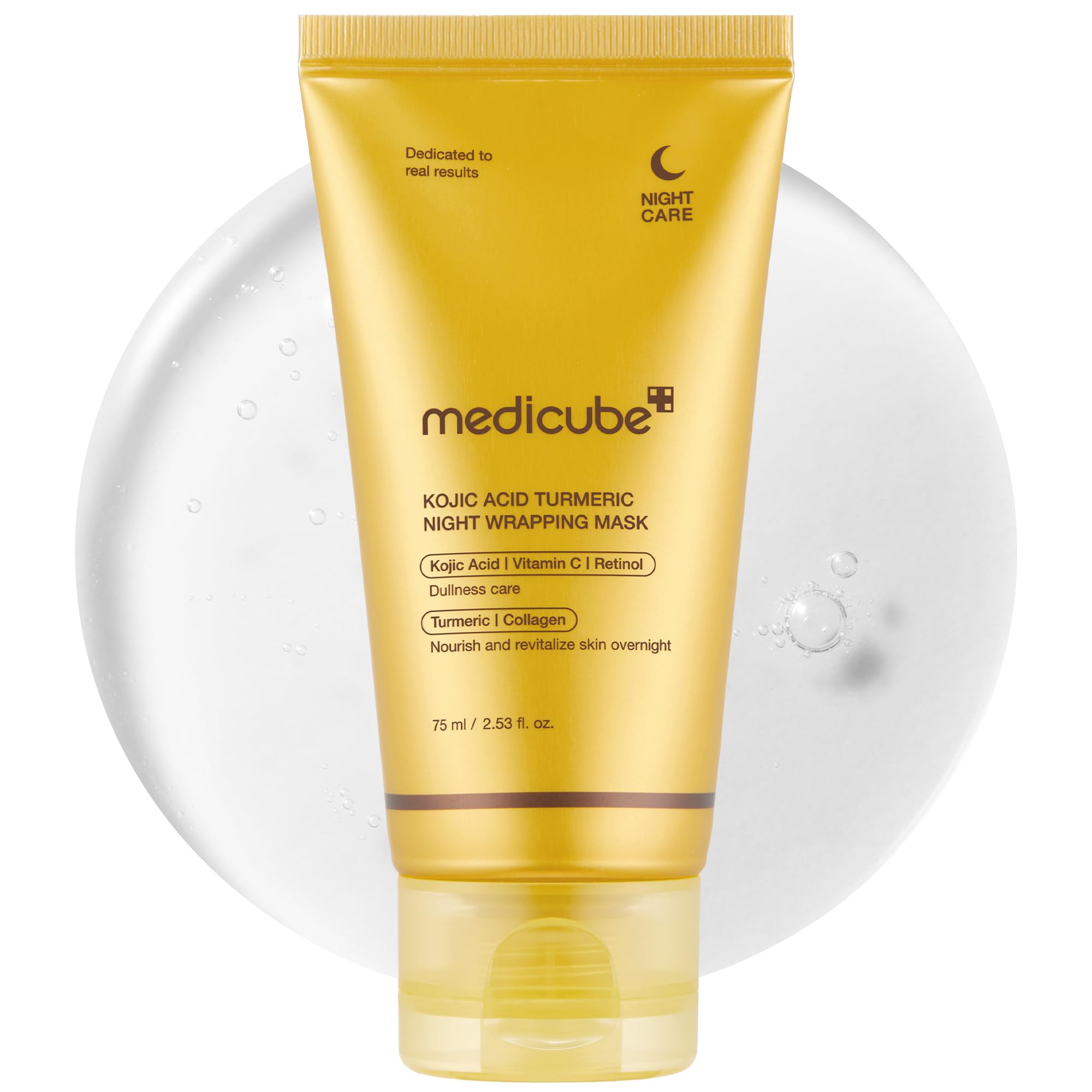 medicube Kojic Acid Turmeric Overnight Wrapping Peel Off Mask – - Product Imagery