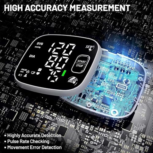 Oklar Wrist Blood Pressure Monitor, FDA Cleared Rechargeable BP - Product Imagery