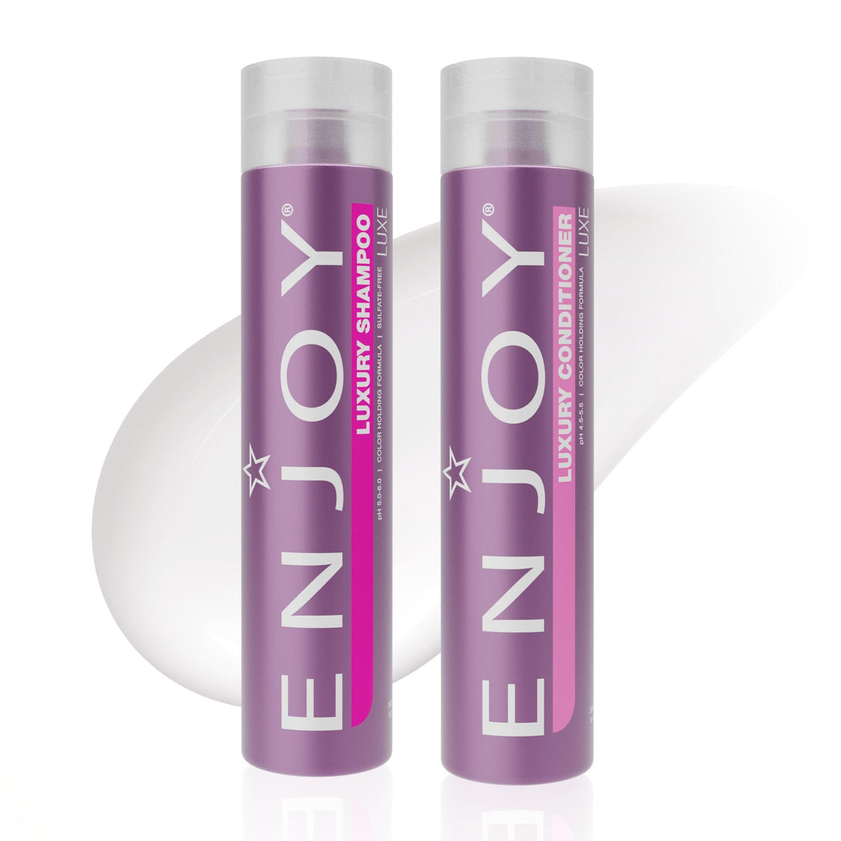 Enjoy Luxury Shampoo & Conditioner- Eliminates Frizz Cleansing Moisturizing Smoothing - Sulfate Free For Thick Coarse or