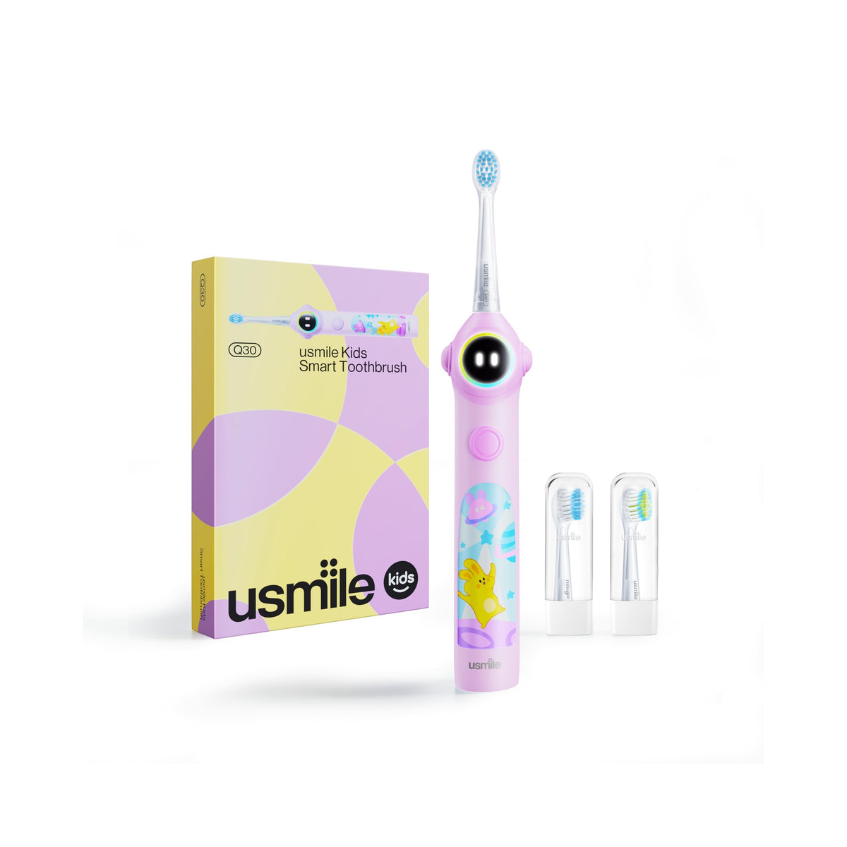 usmile Q30 Kids Smart Toothbrush, Voice-Guided Coaching, Ages 3-8 (Purple) – product photo (Electric Toothbrushes)