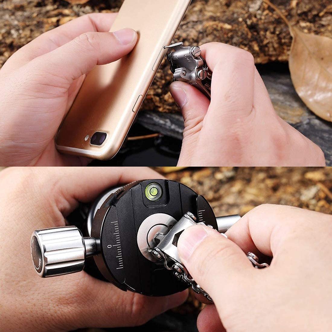Lemasa Multitool Bracelet 29 in 1, 22cm Stainless Steel, Outdoor Travel Men Watch Strap, Trend Bracelet with A Pry Tool 