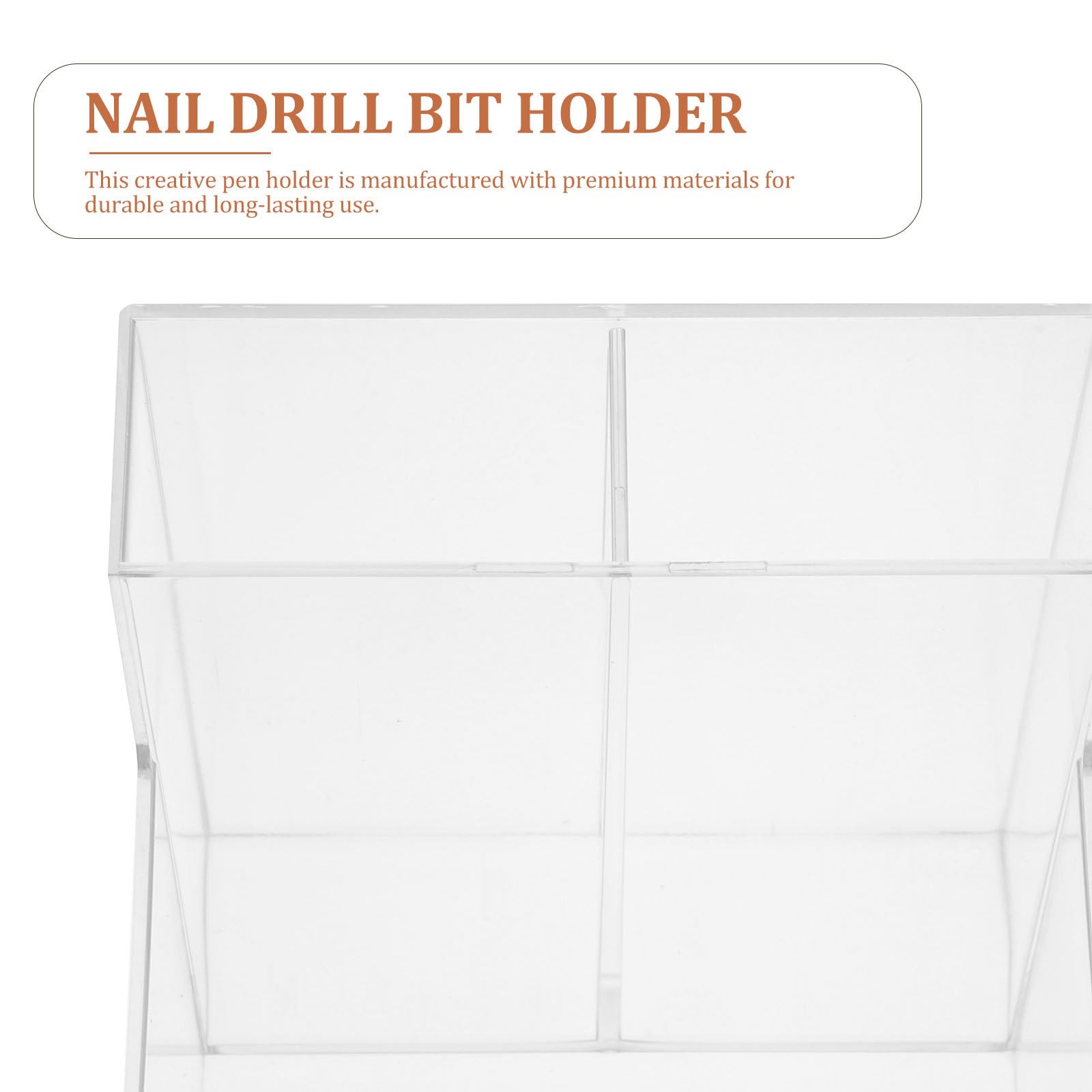HEATSHAKING Nail Tool Storage Box with Compartment Holder and Acrylic Manicure Organizer, Multi-function Desktop Case for Personal Nail Care and Makeup Accessories