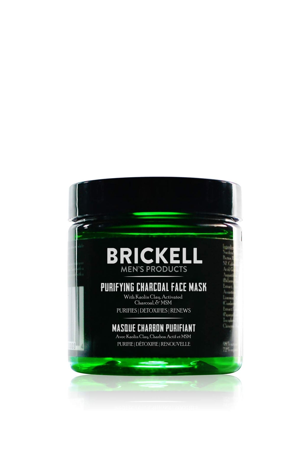 Brickell Men's Products Brickell Men's Purifying Charcoal Face Mask Skin Care Product, Activated Charcoal Facial Mask Wi