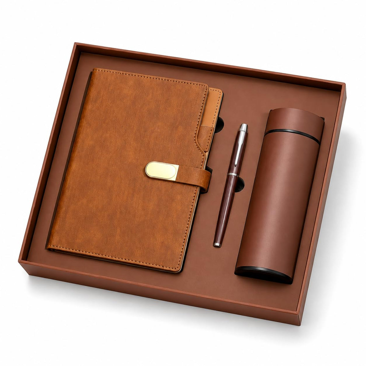 Executive Gift Set for Men A5 Notebook Insulated Bottle Pen - Format: Unknown Binding Official Imagery - 2