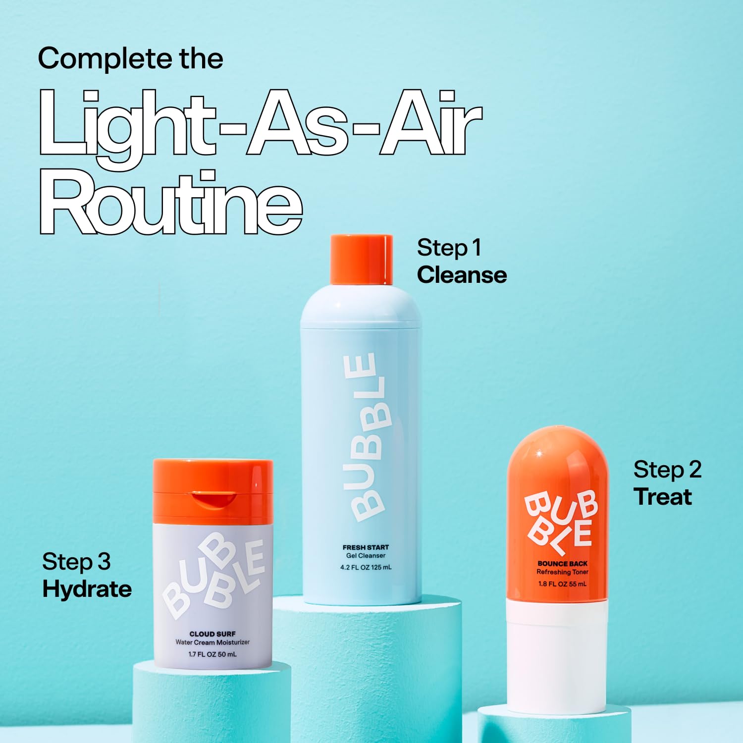 Bubble Skincare Cloud Surf Water Cream moisturizer for oily skin, 50 ml, featuring lightweight, hydrating formula in a sleek jar.