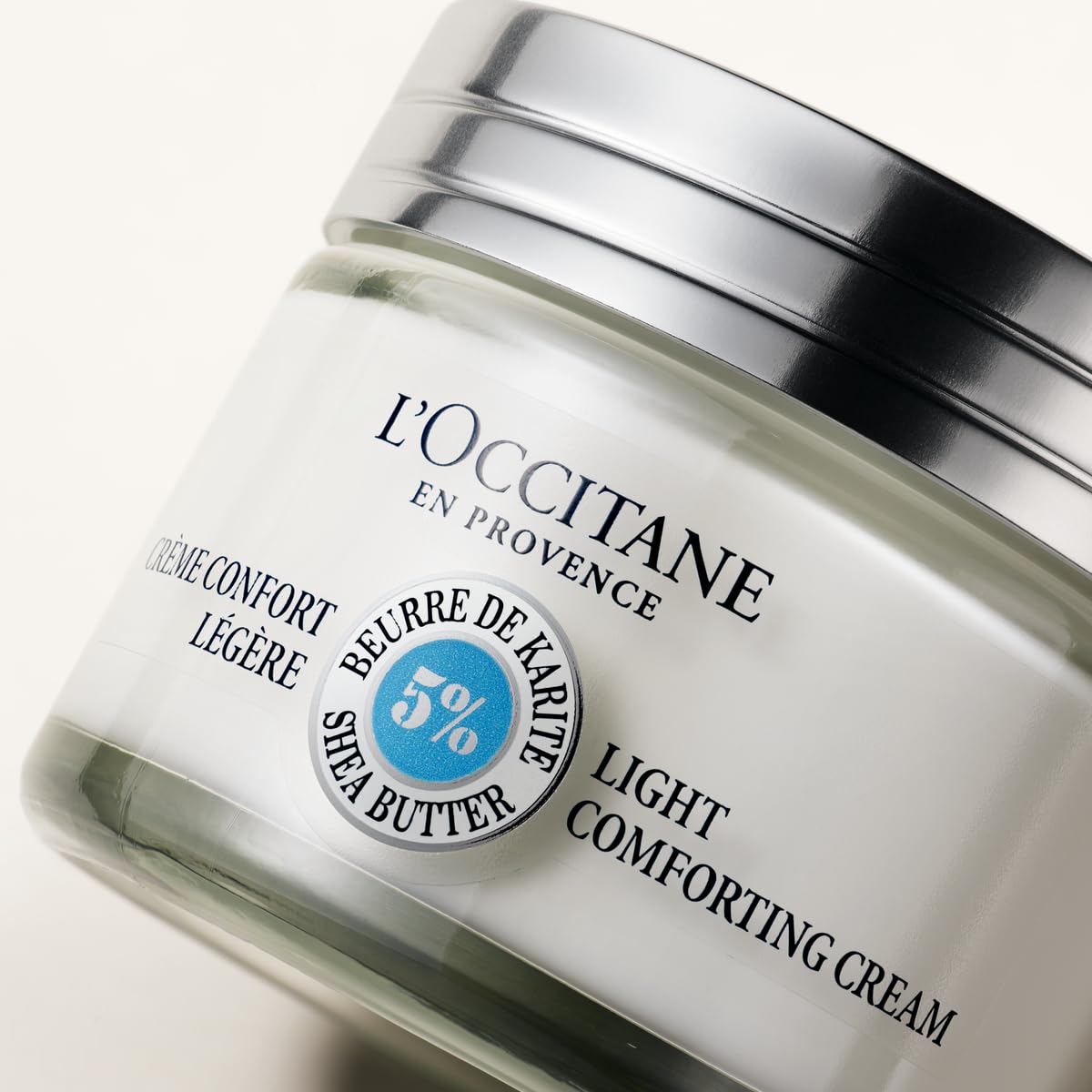 L'OCCITANE 5% Shea Butter Face Cream, Non-Comedogenic – close-up detail