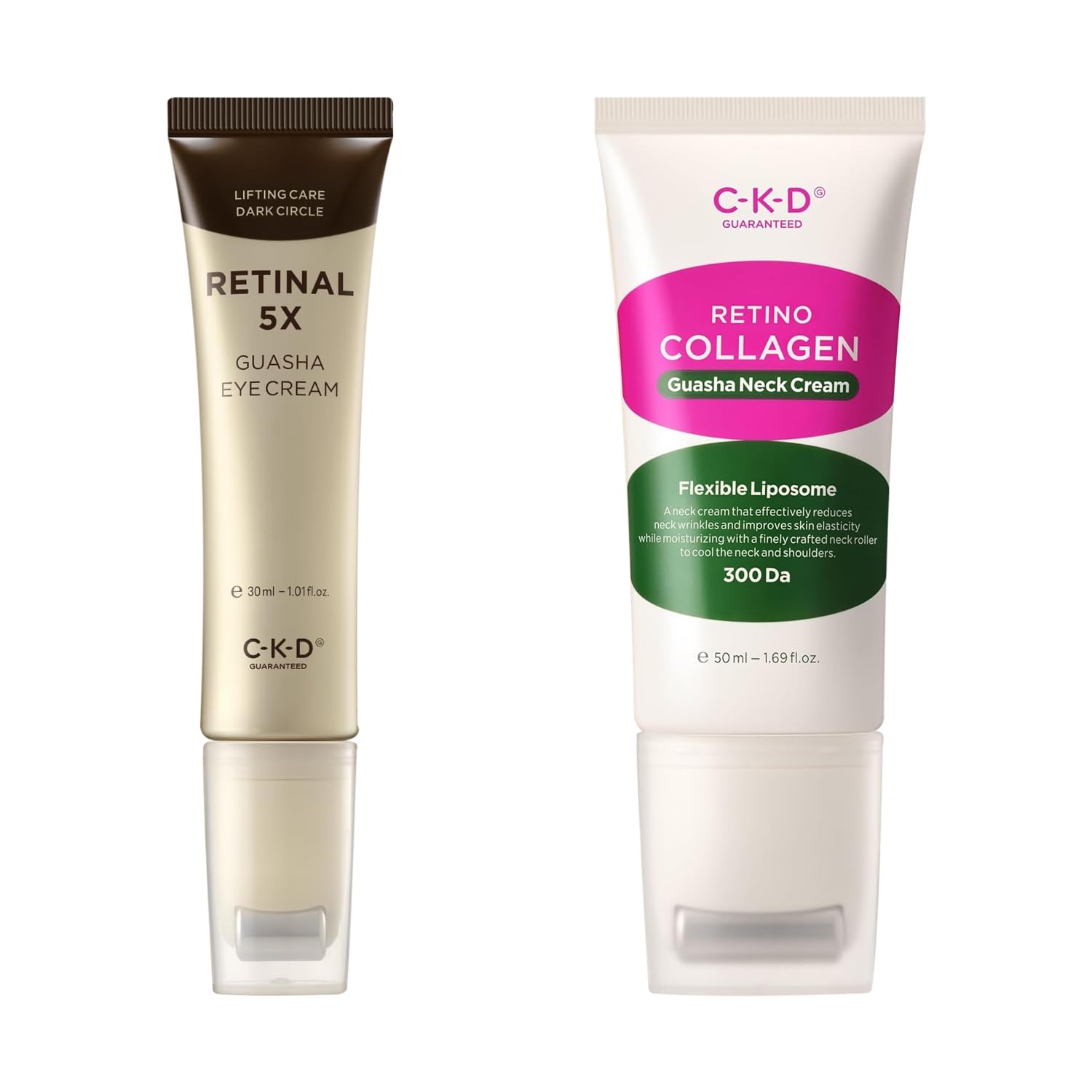 CKD Retinal Lifting Bundle – 5X Gua Sha Eye Cream + Retinol - Product Imagery