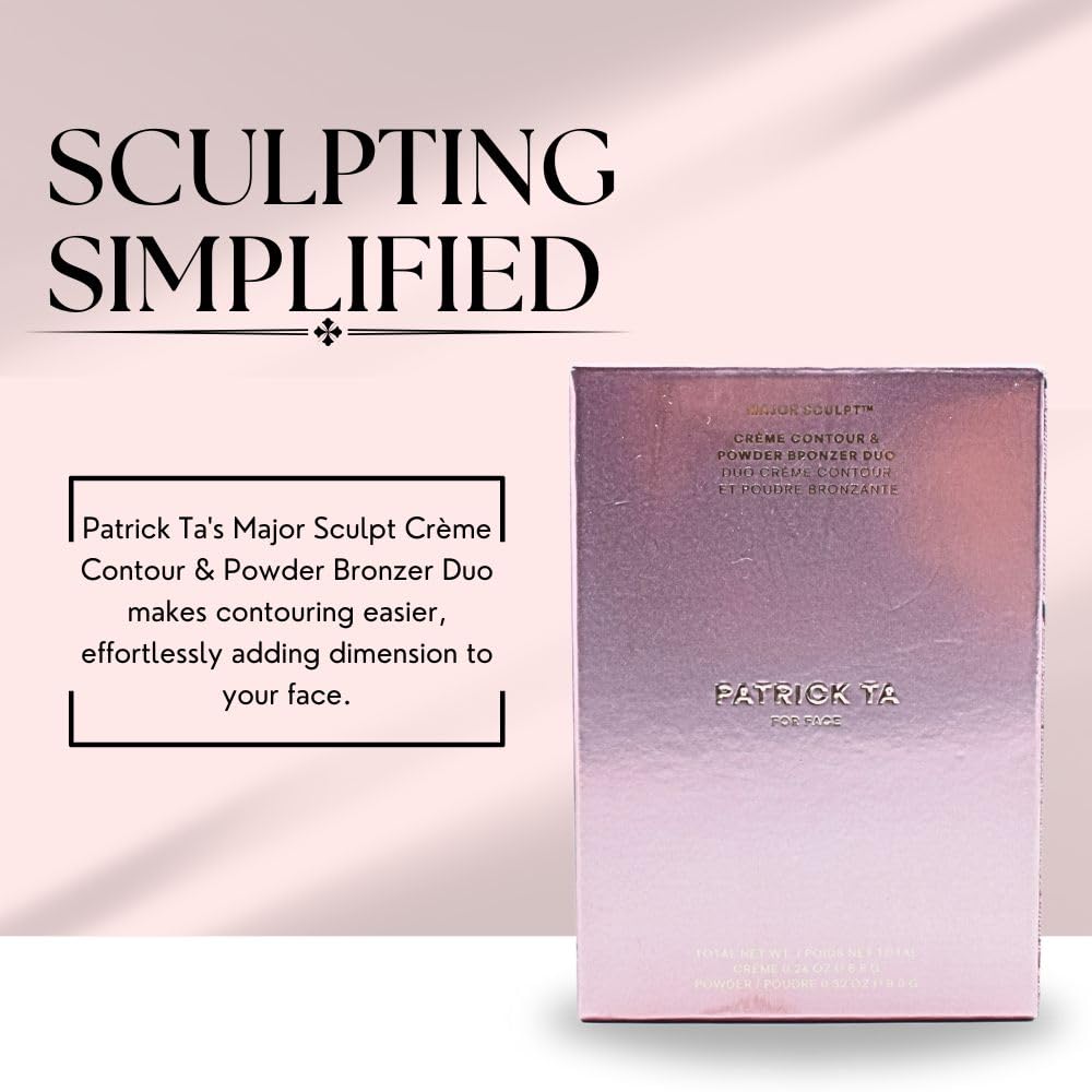 PATRICK TA Major Sculpt Crème Contour & Powder Bronzer Duo She's Statuesque – close-up detail in SHE'S STATUESQUE (LIGHT