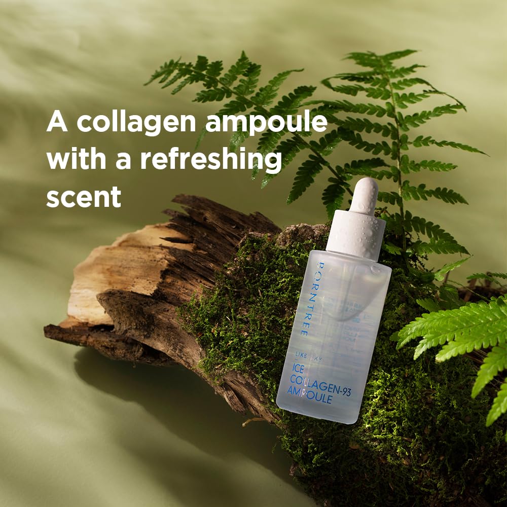 BORNTREE Like Sky Ice Marine Collagen 93 Ampoule 1.69 fl oz with 7 Types of Hyaluronic Acid, Absorption Rate of More tha