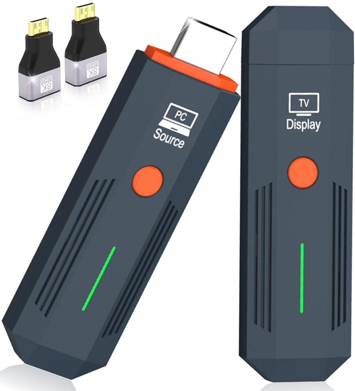 WEKEFON 2026 Upgraded Wireless HDMI Transmitter and Receiver 328FT/100M, Plug & Play 5G+2.4G Wireless HDMI Extender Kit 